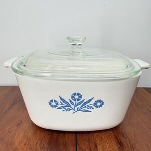 VTG CorningWare Blue Cornflower Casserole P-1 3/4-B Original Lid P-7-C 1.75 QT